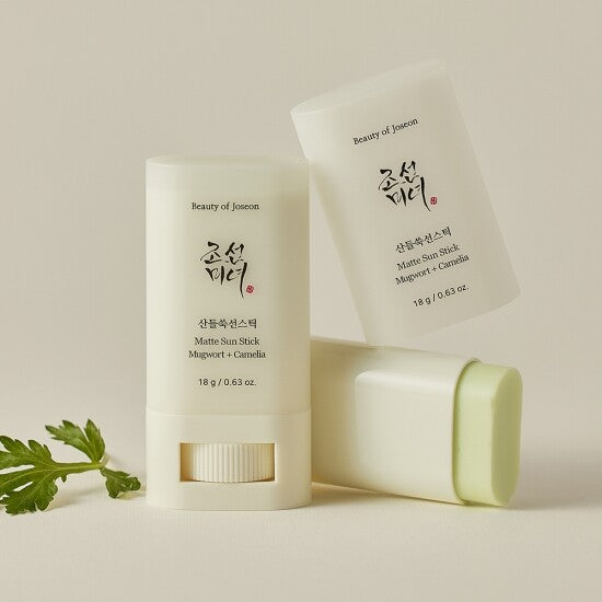 Beauty of Joseon Matte Sun Stick: Mugwort + Camellia (Double Set) 18g x 2