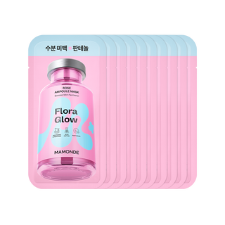Mamonde Flora Glow Rose Ampoule Mask 23ml X 10ea