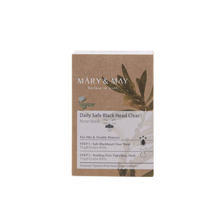 MARY & MAY Daily Safe Black Head Clear Nose Mask 10pcs