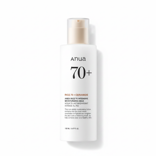 Anua Rice 70+ Ceramide Moisturizing Milk - White Background