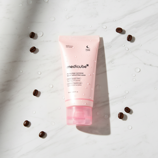 Medicube Pink Caffeine Mask Flat Lay