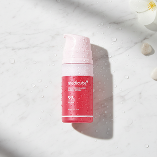 Medicube Pink Collagen Bubble Serum Flat Lay