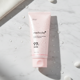 Medicube Pink Niacinamide Whip Cleanser Flat Lay
