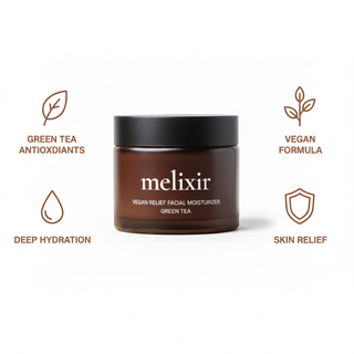 Melixir Vegan Relief Facial Moisturizer – Educational Infographic